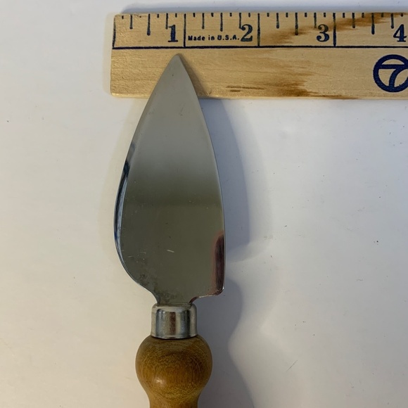 nox Italy Cheese Knife Spreader 3 Piece Set Stainless Steel Wooden Handle - Picture 12 of 12